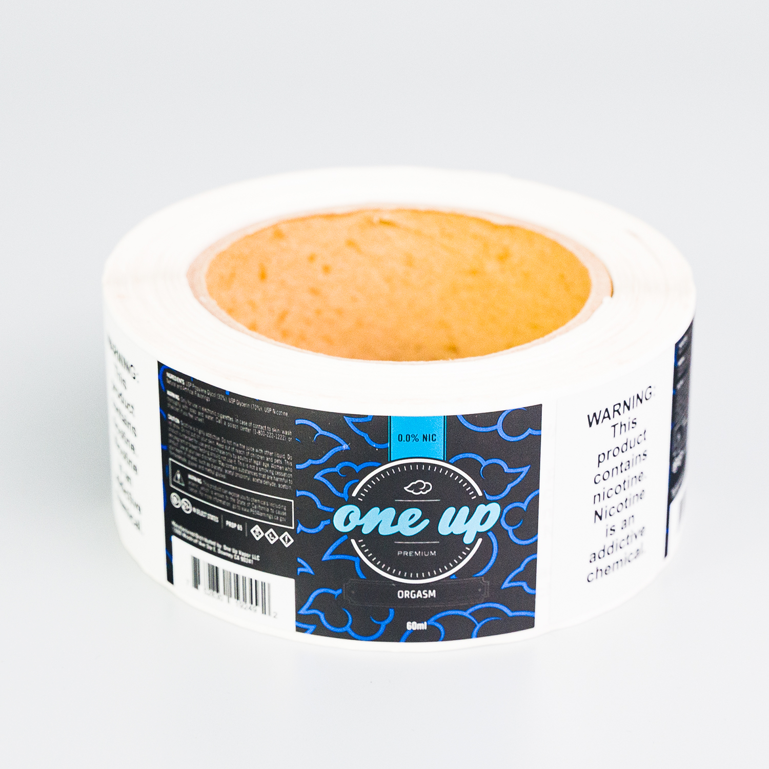 custom printed label on rolls