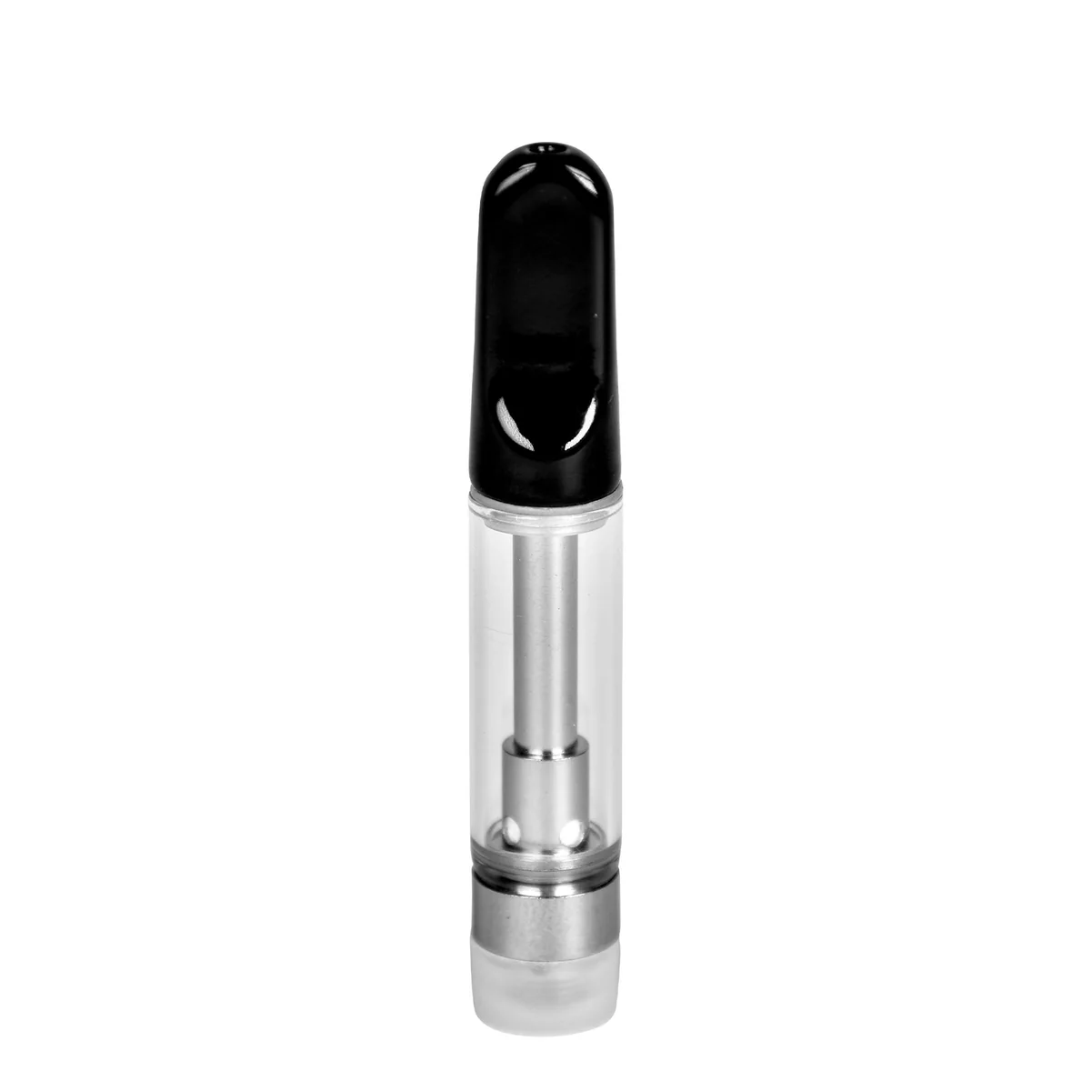 Front view of 1mL 510 vape cartridge filled with oil