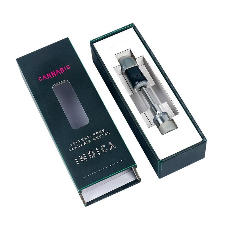 custom branded cbd vape cartridge slider box w/ paper insert 100% recyclable