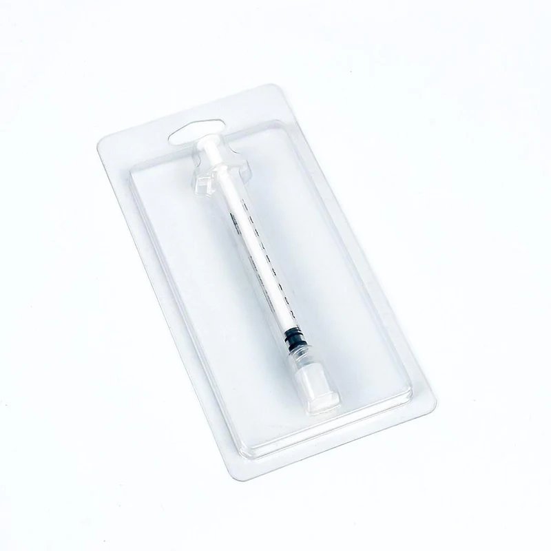 custom branded cbd syringes blister packaging