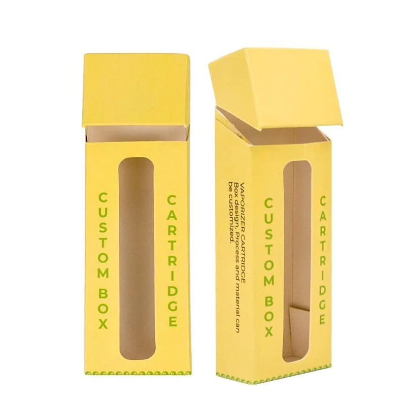 custom branded flip top style vape tank cartridge box